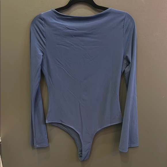 Bell Sleeve Bodysuit | Navy | Mesh Sleeves | Women’s Top | Large | NWT - Picture 4 of 4